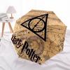 1pc Harry Potter Deathly Hallows Map Umbrella with Plastic Handle,Cartoon Pattern,Suitable for All Seasons Multi-functional Umbrella552