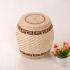 Simple Handmade Small Stool Fashion round Shoe Bench Creative Grass Woven Ottoman Multi-Functional Low Footrest