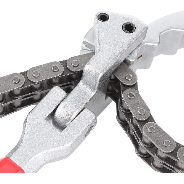 Oil Filter Wrench,Acouto Chain Wrench Spanner 13.8in Long Handle Adjustable Oil Filter Spanner,Auto Car Repairing Tool Removal Hand Tool Self
