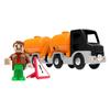Plastic Model Tanker Trailer With Doll Compatible Wooden Thomas Train Track Children's Educational Toys