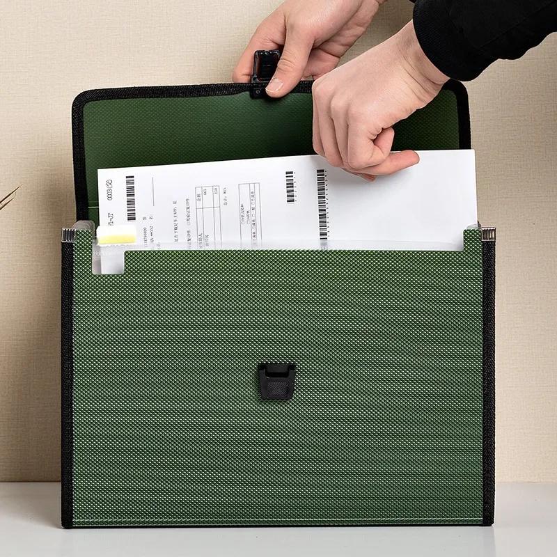 A4 Borsa Organizzatore Cartella Multistrato Grande Capacità Portatile Ufficio Sacche per Documenti Organizzatore da Scrivania Archiviazione Dati Valigetta