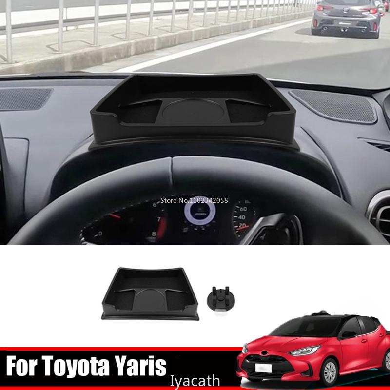 For Toyota yaris 2024 2025 ABS plastic front dashboard trument panel Item storage box phone holder cover Interior Accessories