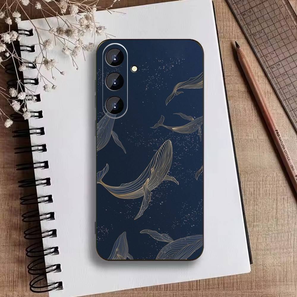 Whale Fall Phone Case For Samsung Galaxy A73,A72,A71,A70,A52,A51 Others Soft Black Cover