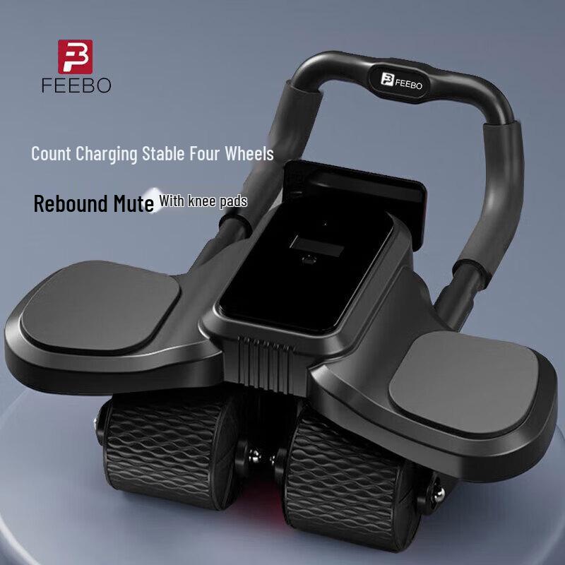 FEEBO 4-Wheel Auto-Rebound Ab Roller