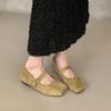 Fashion Bailamos 2025 Spring Brand Women Flats  Soft Leather Eelgant Dress Shoes Square Toe Shallow Slip On Ladies Casual Ballet Shoes