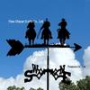 Weather Vane Ornament: Outdoor Wrought Iron Spray-Painted Roof Decoration Metal Craft