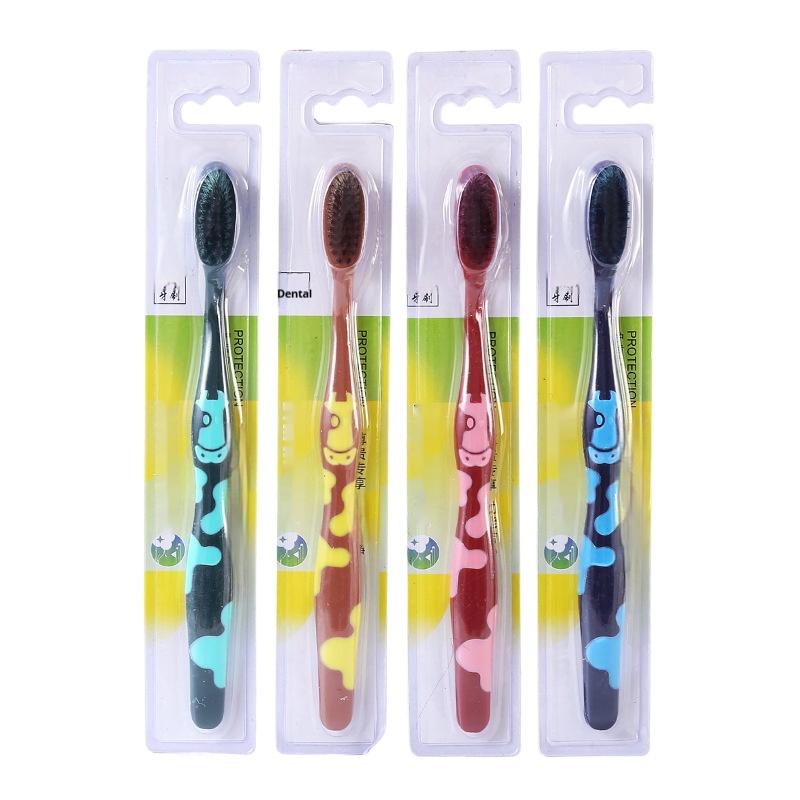 20/30Pcs Random Color High-End Individually Packaged High-Density Bristle Toothbrushes for Adults, Home Use, Hotel Use, Volcanic Carbon Fi