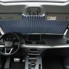 Car sunshade automatic retractable front windshield sunscreen, summer car accessories, UV protection, easy to install