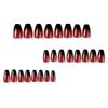24 Pieces Wear Nail Red Manicure Black French Nail Sticker Removable Nail Piece Nail Piece Full Sticker Press On Nails