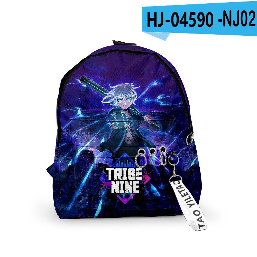 Classic Novelty Tribe Nine Backpacks Boys/Girls Pupil School Bags 3D Print Keychains Oxford Waterproof Cute Small Backpacks