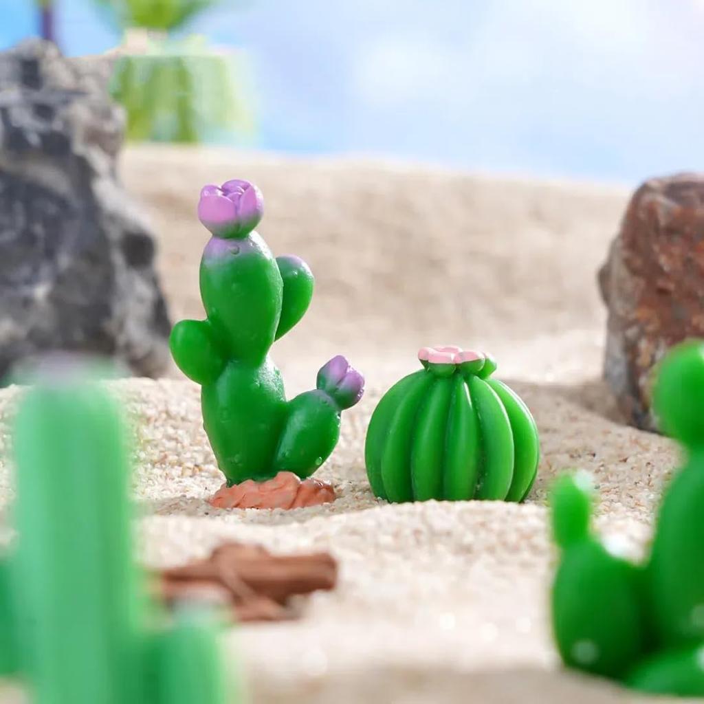 Voyyphixa Miniature Cactus Figurines, Set of 12, Decorations, Mini Ornaments, Cute Decorations, Micro Landscapes, Garden Ornaments, Bonsai