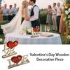 Hantverk Träprydnad Heminredning Trähantverk Hantverk Kärlek Set Parpresent