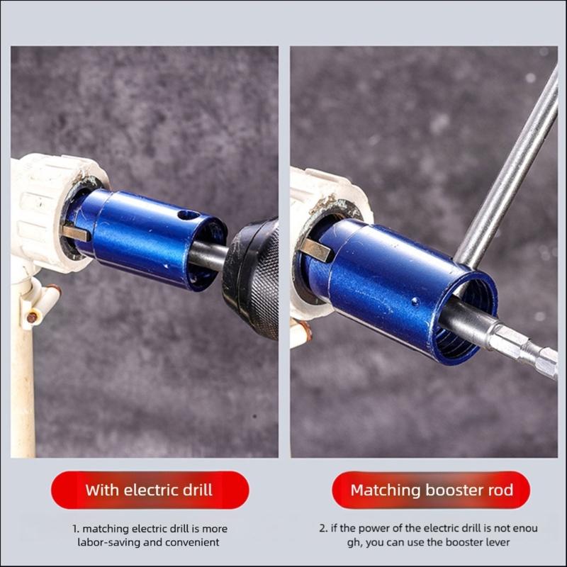Faucet Thread Removal Tool with 18MM 23MM 28MM Size, 40 Chromium Steel, Manual or Drill Plumbing Extractor Tool