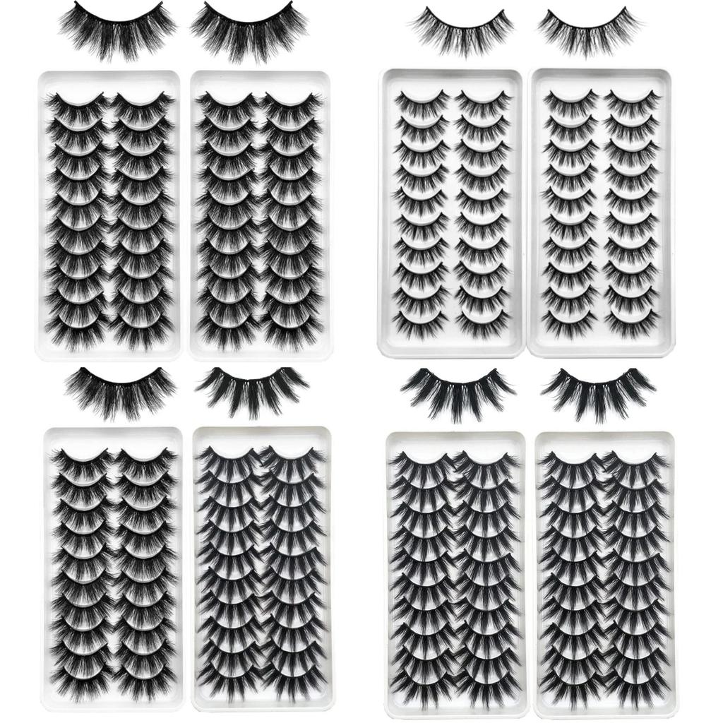 10Pairs 3d Lashes Mink False Eyelashes Eye Fake Lash Eyelash Extension Natural Set Wispy Lashes Supplies Tools Beauty Fluffy