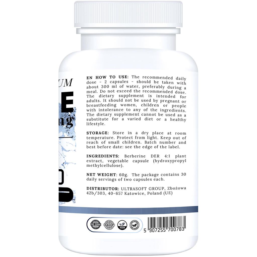 2000mg extrakt z berberinu hubnutí diabetes glukóza inzulín der 4:1 60 kapslí