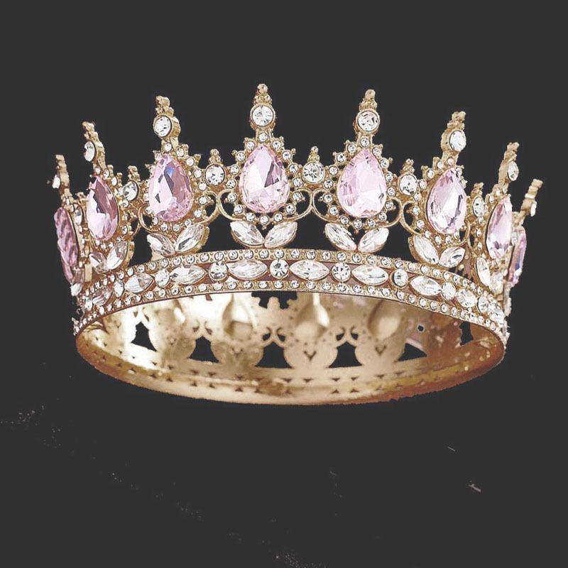Queen Alloy Full Circle Crown Decoration Accessories Adult Wedding Hair Crown Children's Rhinestone Tiara Crown