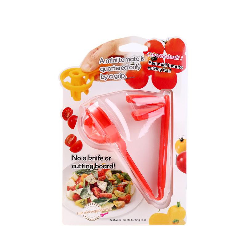 1Pcs Cherry Tomato Grape Strawberry Cutter Multi Fruit Slicer Kitchen Gadget for Perfect Cuts Safety Material