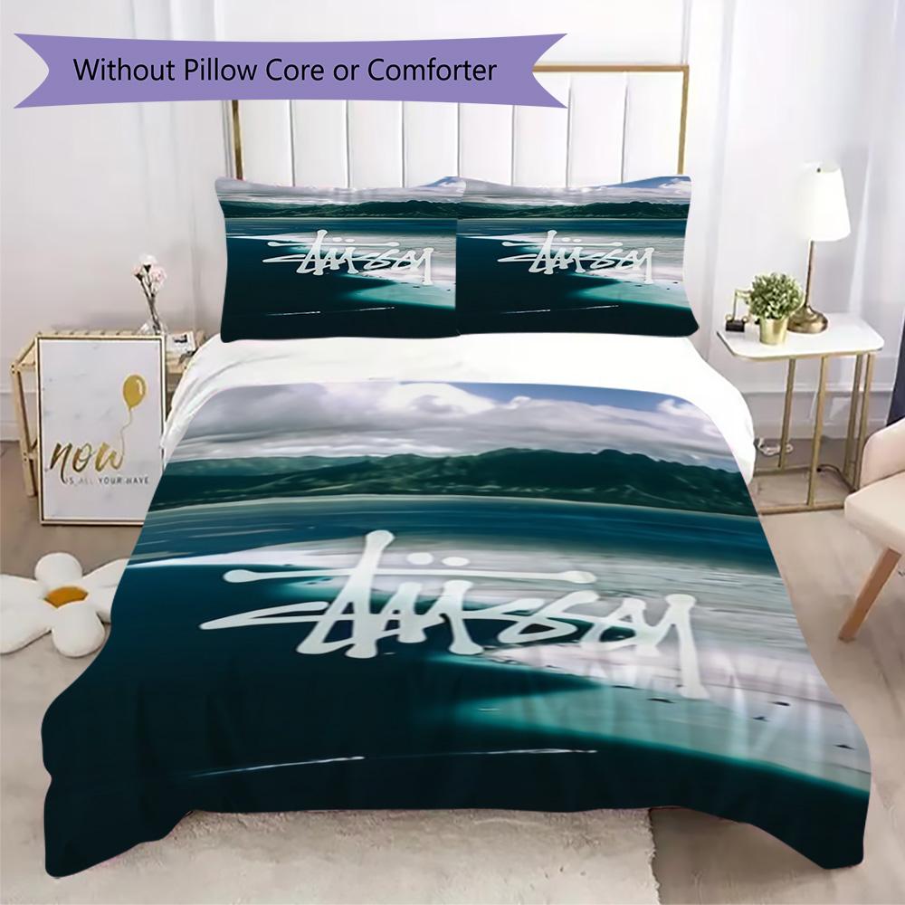 Black White Dice Logo 3Pcs Bedding Set, Retro Hanging Dice Street Duvet Cover & 2 Pillowcases