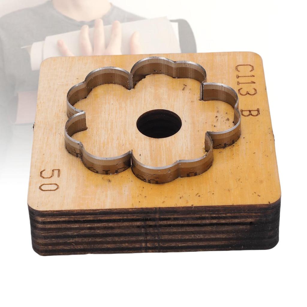 Flower Leather Cutting Die Carbon Steel Leather Craft Punching Mold for Keychain Bag Decoration 50mm/19.69in