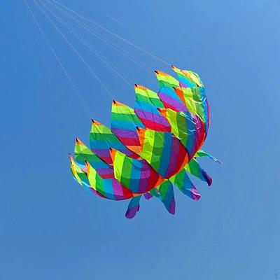 3D Kite Beach Flying Toys Parafoil Huge Lotus-shaped Soft Rotating for Outdoor