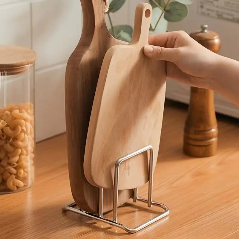 Stainless Steel Kitchen Rack Storage Rack Chopping Board Cutting Board Placement Rack Pot Cover Rack Countertop Cutting Board Rack