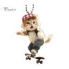 Adorable Cat Hanging Ornament Car Rearview Mirror Pendant with Lanyard Easy To Hang Animal Cat-Shaped Xmas Tree Pendant