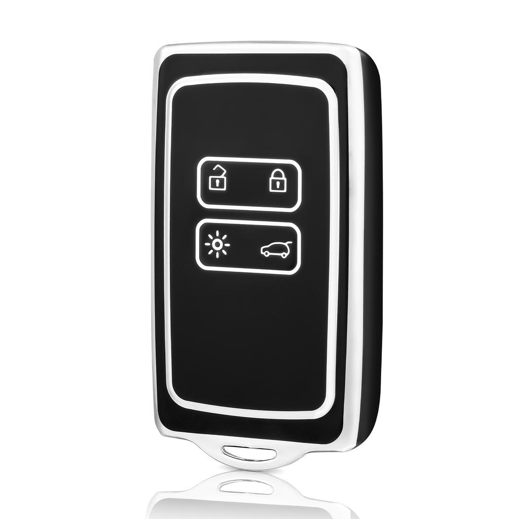 Car Key Case Cover For Renault Koleos Kadjar Captur Megane Talisman Espace ClioTPU Car Key Case Cover Fob Keychain 4 Buttons
