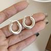 BF CLUB 925 Silver Round Gold Earrings For Women Girl Sexy Fashion Trendy Jewelry Gift Party Wedding Pendientes
