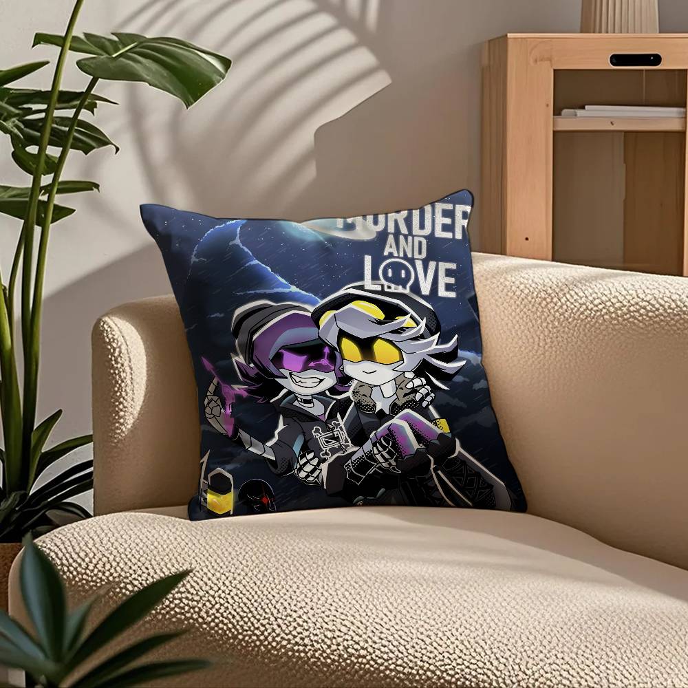 ANIME m-Murder d-Drones Kissenbezug Komfort Sofa Bett Seidig elegant Verdeckter Reißverschluss Benutzerdefinierte Dekorative Kissenhülle