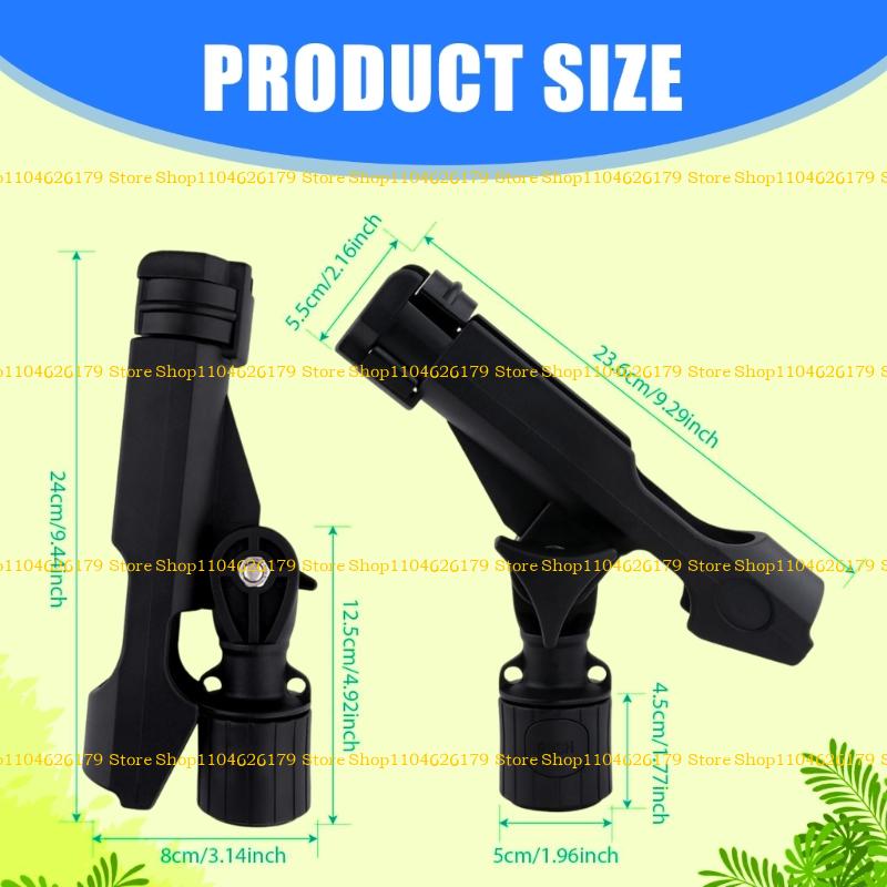 A1A2 360 Grad drehbar auf Schiene montierter Angelrutenhalter Angelrutenhalter Schwerlast Bootsrutenhalter mit T-förmiger Schraube