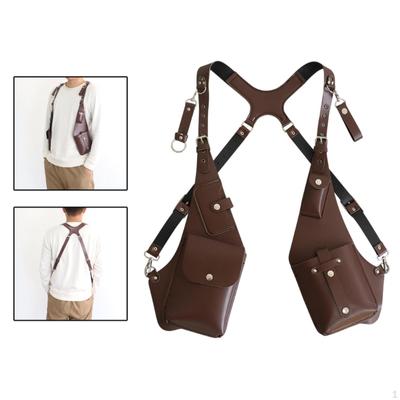 Steampunk Shoulder Harness Bag Casual Men Women for Stage Cosplay Events Fishing