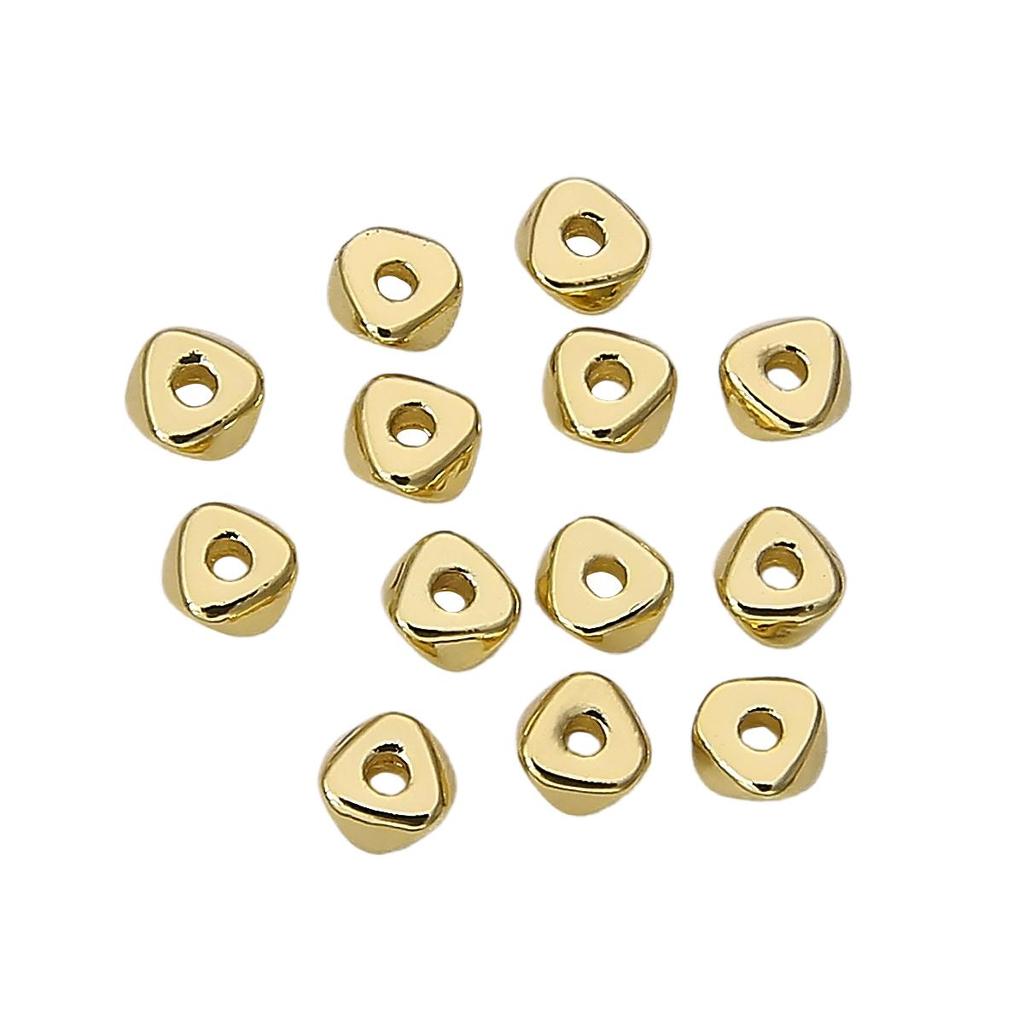 10Pcs Copper Triangular Partition Bead For DIY Jewelry Making Craft Accessories