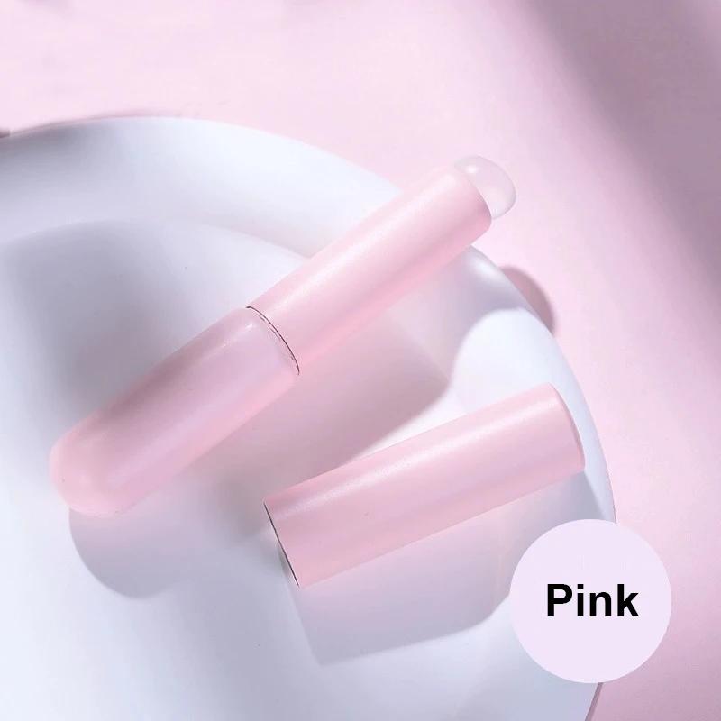 

Трехцветные многоразовые силиконовые кисточки для губ с колпачками: скошенная гибкая головка кисти, многоцелевой консилер, тени для век, блеск для губ; легко чистить компактный