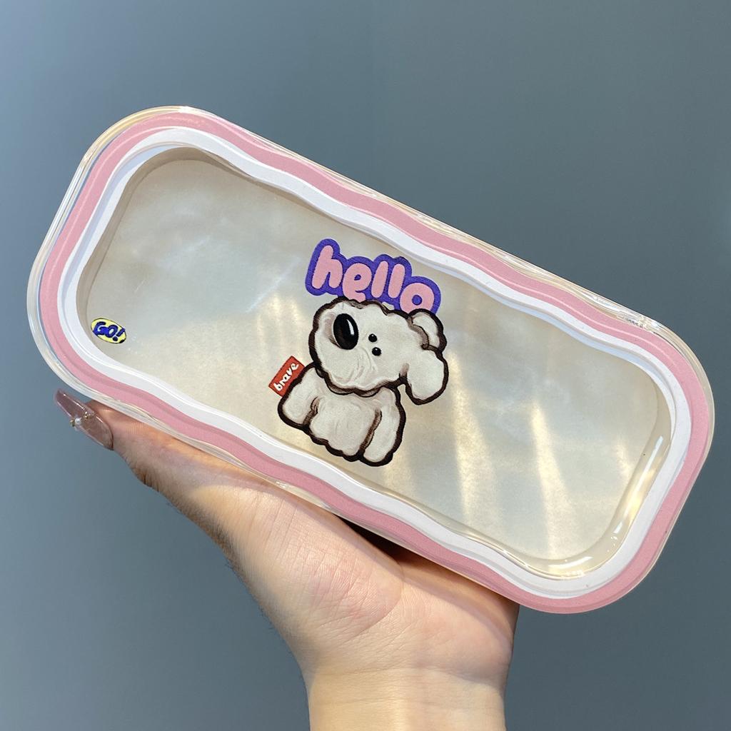 Minimalist Floral Bow Wavy Eyeglass Case,Creative Personalized Glasses Storage Box, Butterfly Kitty Eyewear Holder For Students