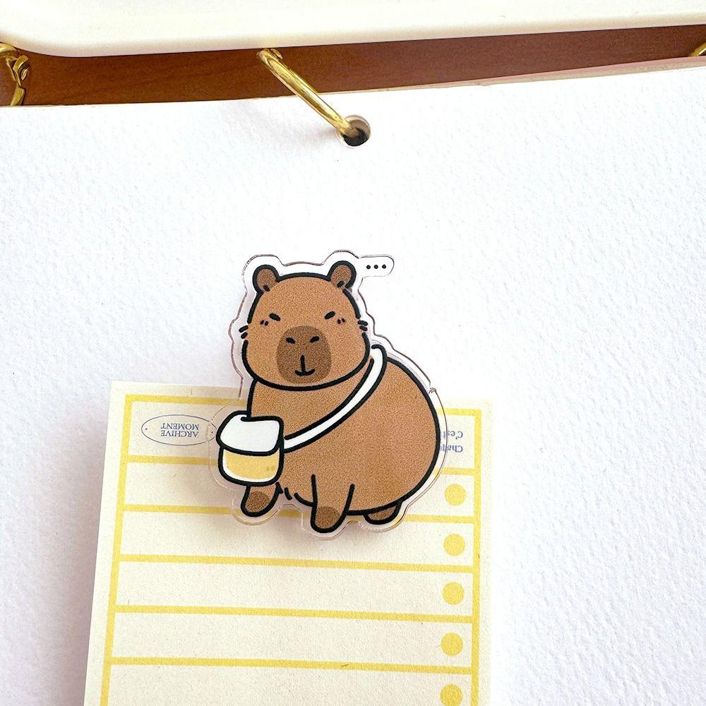Kapibara Acrylic Capybara Pin Cute Animal Capibara Badge Exquisite Capybara Brooch  Skirts