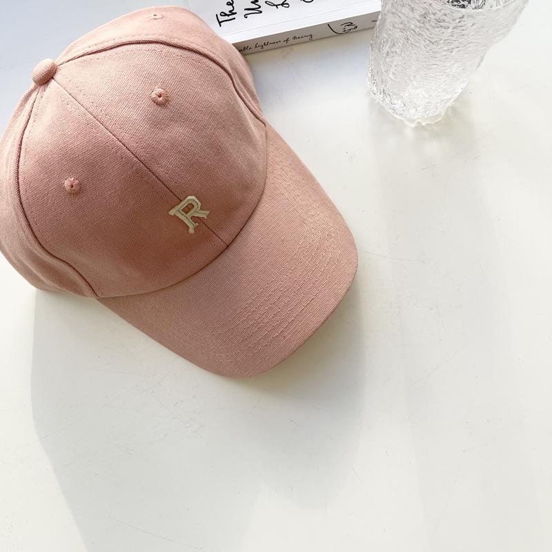 R Letter Baseball Cap Children Spring and Autumn Thin Niche Street Card Sunshade Sunscreen Couple Cap
