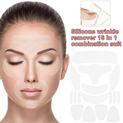 Faltenpflaster für Gesicht und Stirn von Ageverse, Anti-Falten-Gel-Pad-Set, Silikon-Pflaster zum Entfernen von Falten für Brust, Hals, Augen und Gesicht