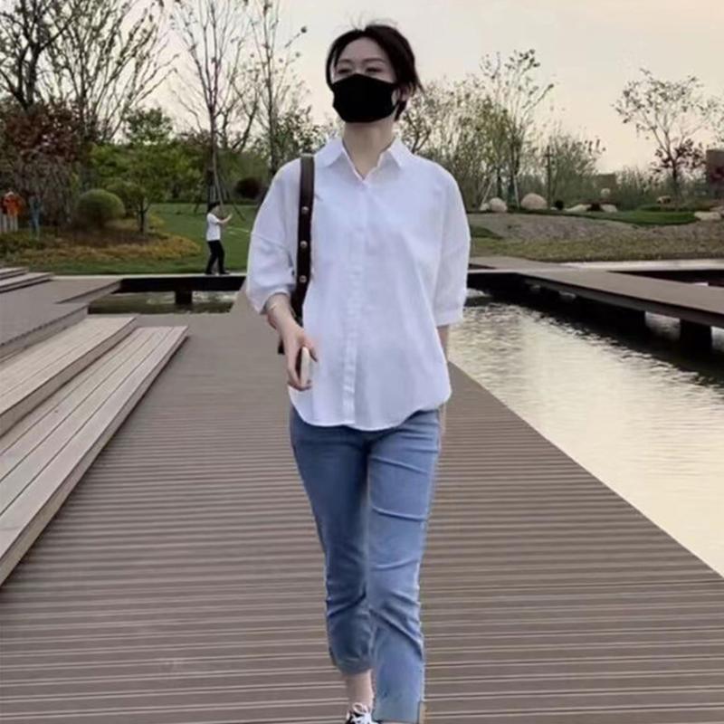 Women'S Loose  Irregular Casual Solid Color Long Sleeve Thin Shirt