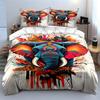 Colorful elephant with flowers. Bedding sets Duvet cover sets Duvet covers Pillowcases(1*Duvet Cover 2*Pillowcases without duvet insert)