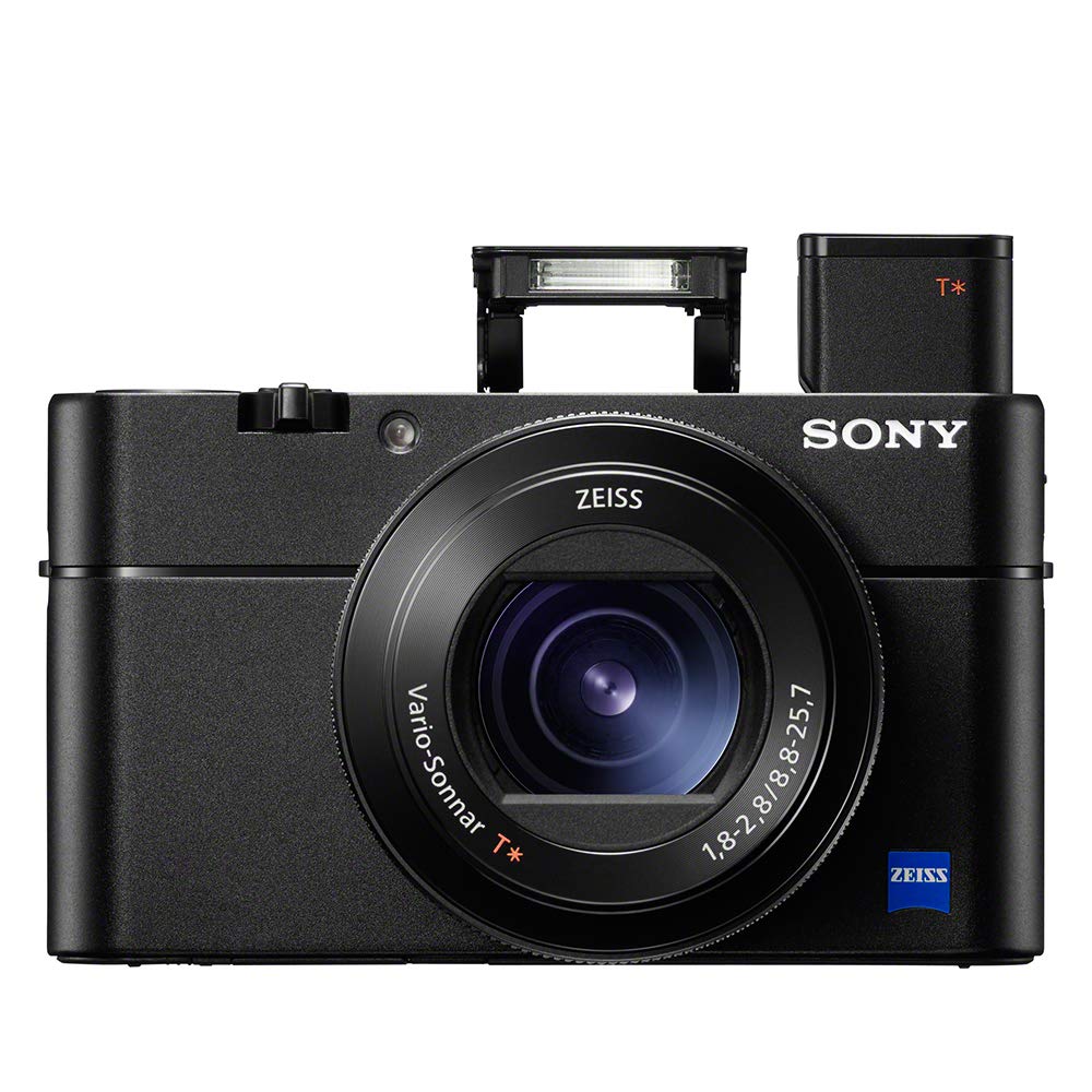 Sony RX100V Kompakt-Digitalkamera mit gestapeltem CMOS, optischem Zoom, neigbarem LCD und 4K-Videoaufnahme Cyber-shot (Schwarz) 1,0-Zoll-Sensor, 2,9x