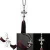 Car Pendant Cross Decoration Stylish Alloy Crystal Diamond Hanging Ornament