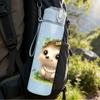 1PC Leaf Top Cute Hedgehog 750ml Color Plastic Sports Water Bottle Leakproof Flip Straw Lid Suitable for Sports Office Home Use