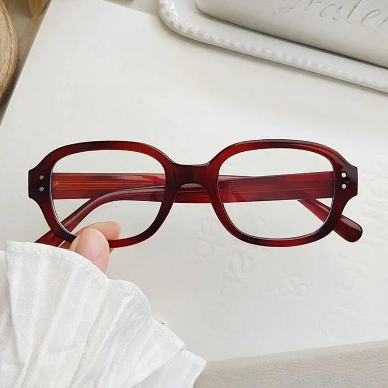 Neue Retro Brillenrahmen mit klaren Gläsern und quadratischem Rahmen für Damen, Anti-Blaulicht-Brillen, Schutzbrillen, Neue Mode Y2K-Stil Brillenfassung