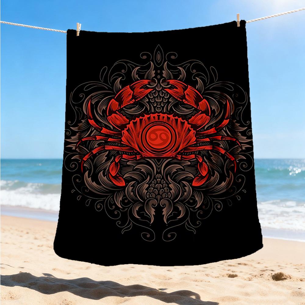 

1pc Crab Emblem Outdoor Blanket, Soft And Comfortable Blanket, Casual Warm Outdoor Blanket, Good Birthday Gift yy251201132 75x90cm