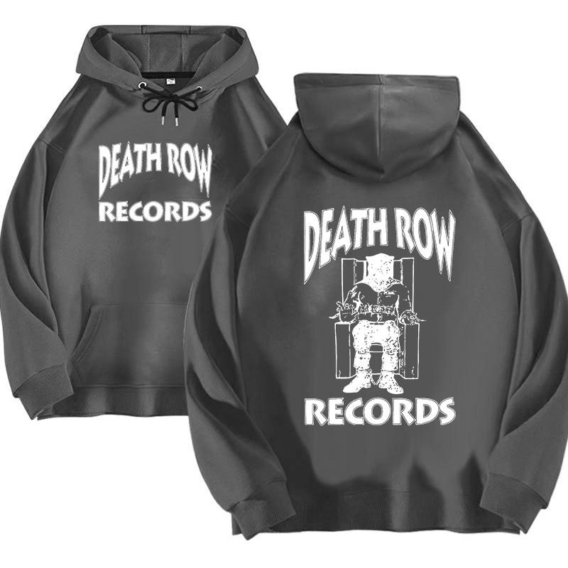 

Толстовка Death Row Records унисекс, женская толстовка большого размера в стиле хип-хоп, толстовки с капюшоном и длинными рукавами, пальто для девочек XL
