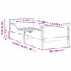 Brown Bed Frame with Headboard 80 x 200 cm Engineered Wood