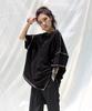 Deumakeu Men'S & Women'S Asymmetrical Short Sleeve T-Shirt Black