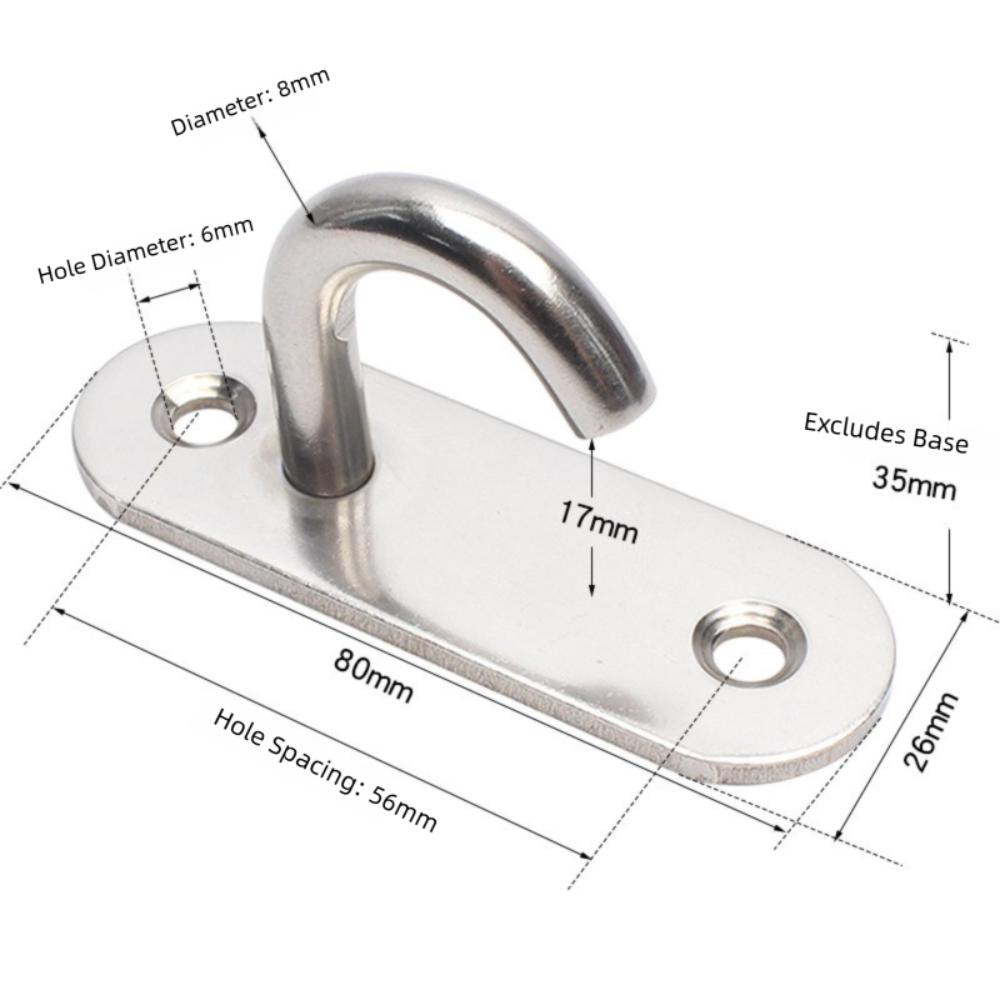 Strapazierfähige Öse Wandhaken U/J-förmige Platte Decks Deckenmontage Aufhänger Edelstahl Festtürschnalle für Ventilatorlampe