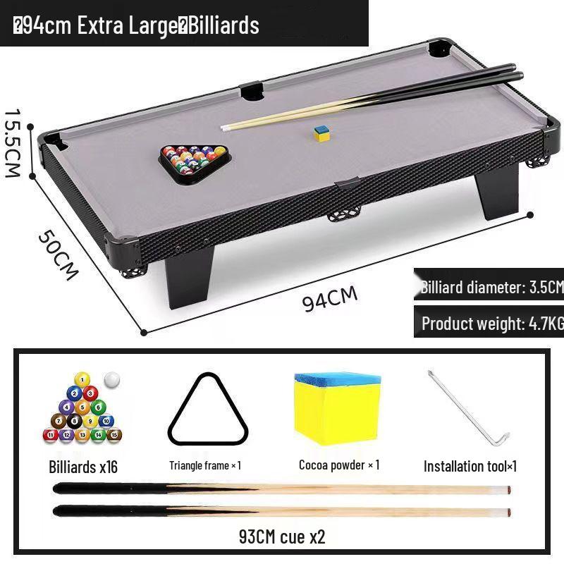 Large Indoor Fiber Pool Table for Kids: Parent-Child Interactive Game for Small Families