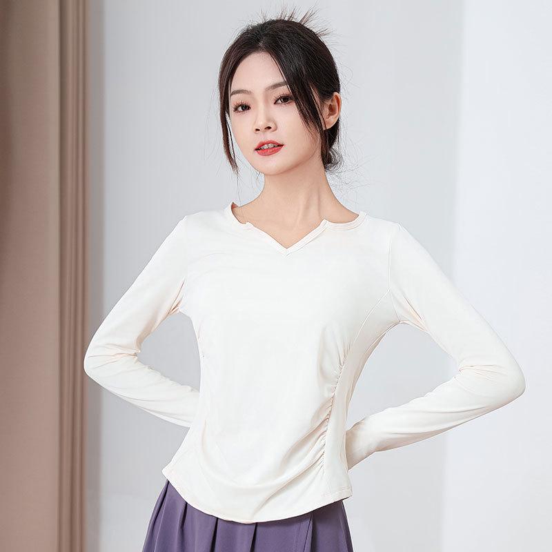 

2024 Женский комплект для бега и йоги премиум-класса: Топ с длинным рукавом и брюки для походов и фитнеса M